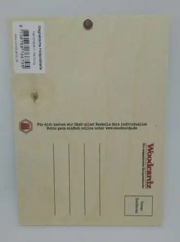 Holzpostkarte magnetisch Engel ohne Flügel nennt man Mama 14x10 Birkenholz 60068