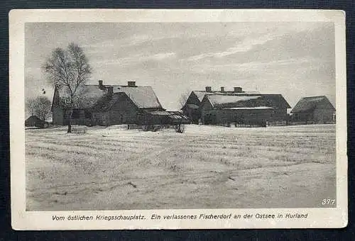 Östlicher Kriegsschauplatz Verl.Fischerdorf Ostsee Kurland Lettland 410115 TH C