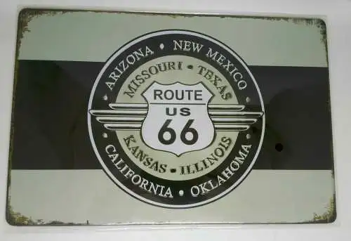 Nostalgie Nostalgie Retro Blechschild US Route 66 States 30x20 50136