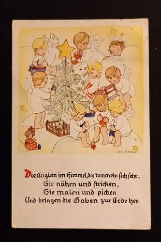 Ansichtskarte Engel Englein Im Himmel Nähen Und Stricken 600752A Ga G