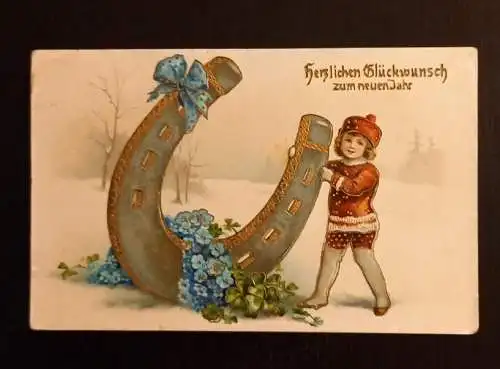 Herzlichen Glückwunsch Zum Neuen Jahr Prägekarte 600757A Ga G