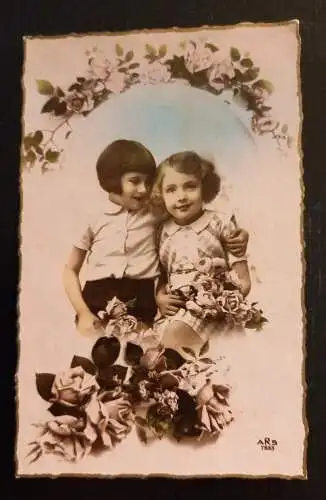 Zwei Mädchen Mit Rosen 600756A Ga G