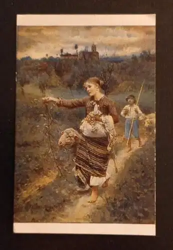 Michelin Pastorella Frau Mit Schaf Und Kleinen Jungen 600776A Ga G