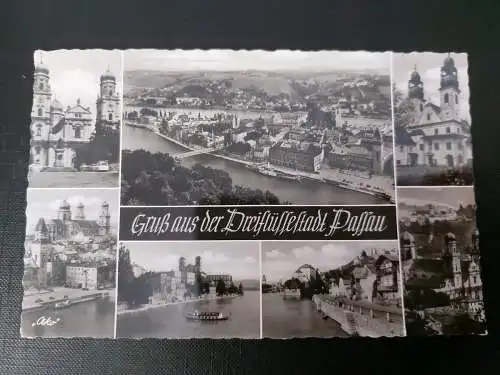 Gruß aus der Dreischlüsselstadt Passau Kirche Fluss Brücke Festung 402607 WM F