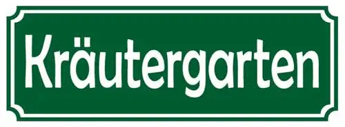 Schild Kräuter Garten Pflanzen Blumen Kraut Gewürz Beet 27 x 10 Blech od. Holz