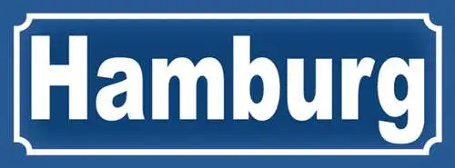 Schild Hamburg Deutschland Stadt Straße Ort Platz 27 x 10 Blech od. Holz