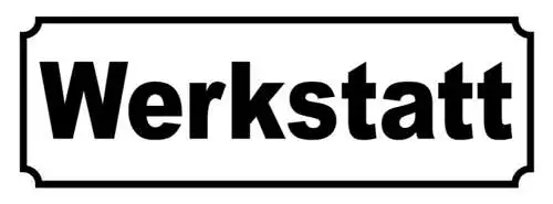 Schild Werkstatt Werkzeug Mechaniker Techniker Bastler Bauen 27x10 Blech od.Holz