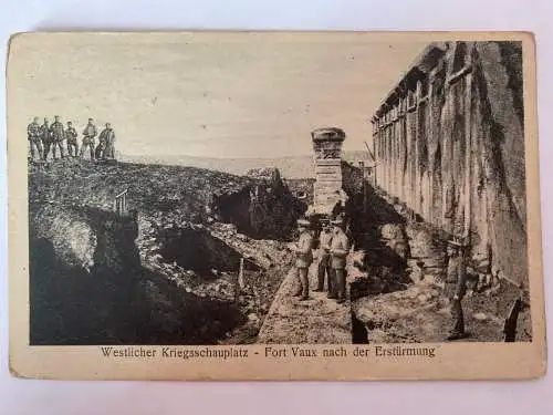 Ansichtskarte Westlicher Kriegsschauplatz - Fort Vaux nach der Erstürmung