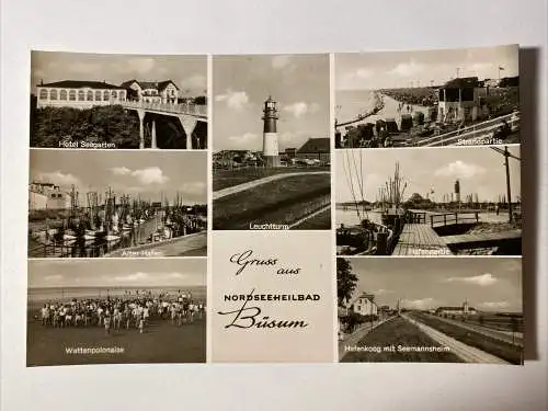 Gruss aus Nordseeheilbad Büsum, Leuchtturm, Hafen 400572 AH