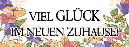 Schild Viel Glück Im Neuen Zuhause Wohnung Haus Familie 27x10 Blech od.Holz