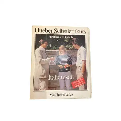 5848 HUEBER-SELBSTLERNKURS ITALIENISCH F. BERUF U. URLAUB 2 BÜCHER 4MCS