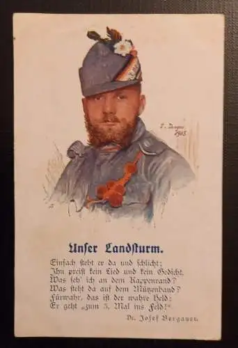 AK  Unser Landsturm Dr.Josef Bergauer Ga