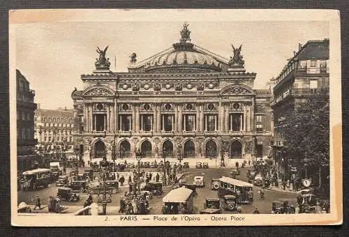 Paris Place de l'Opéra Opernplatz Stadt Gebäude Autos Bus Frankreich 402683 TH C