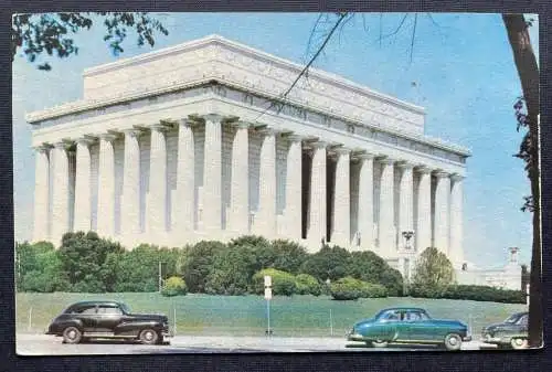 Lincoln Memorial Denkmal Gebäude Vorplatz Autos Washington D.C. USA 402682 TH C