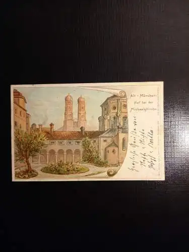Alt München Hof bei der Michaels Kirche 410610 gr C