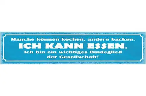 Schild Manche Können Kochen Andere Backen Kann Essen Bindeglied Gesellschaft