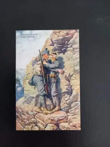 2 Soldaten, Schwierige Bergung eines Verwundeten 402726 gr