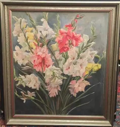 Stilleben Blumen Maria Kiraly Öl/Leinwand gerahmt 18016