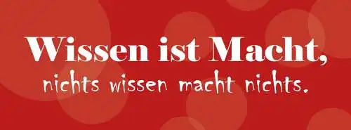 Schild Wissen Ist Macht Nichts Wissen Macht Nichts Dumm 27 x 10 Blech od. Holz