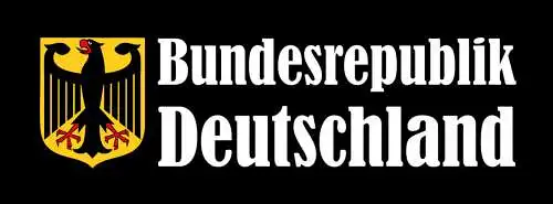 Schild Bundesrepublik Deutschland BRD Germany 27 x 10 Blech od.Holz