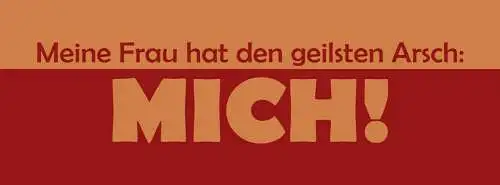 Schild Meine Frau Hat Den Geilsten Arsch Mich Ehe Paar 27 x 10 Blech od. Holz