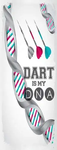 Schild Dart Is My DNA Darts Darten Pfeil Spiel Scheibe 27x10 Blech od.Holz