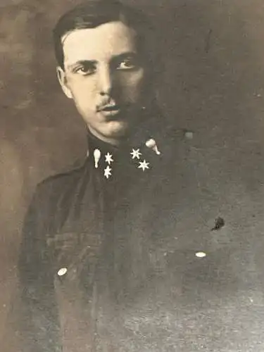 RAR CDV Kuk Luftfahrtruppe Kragenabzeichen Wien VI Foto Kral 10.5 x 6.5 Cm 6893