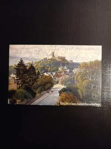 Königstein im Taunus, Frankfurter Straße mit Hotel Bender 410582 gr D