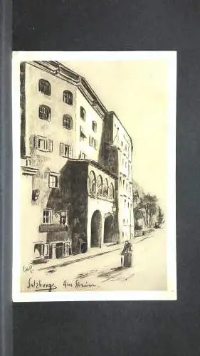 Salzburg Am Stein Zeichnung JW1212