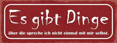 Schild es gibt dinge über die spreche ich nicht einmal mit mir selbst 27x10