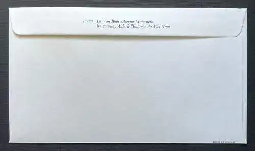 Brief Unicef FDC Flagge Vietnam Amour Maternel Van Binh ca.16,4x9,3cm 410300 PR