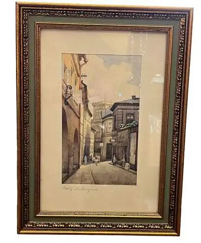 Nostalgie Bild, Bielitz Unter den Lauben,  Schlesien 420x310cm ABC001
