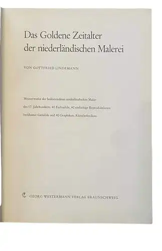 1608 Lindemann DAS GOLDENE ZEITALTER DER NIEDERLÄNDISCHEN MALEREI JAHRHUNDERTS