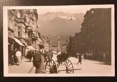 Innsbruck Mit Nordkette Kutsche Menschen Gr