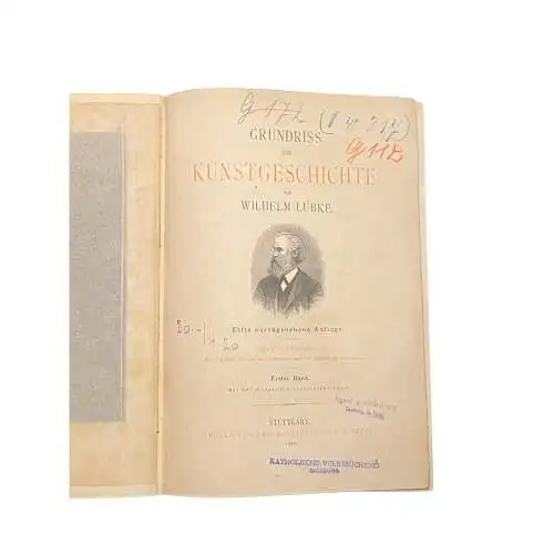4269 Lübke GRUNDRISS D. KUNSTGESCHICHTE: 1. BAND MIT 397 HOLZSCHNITT-ILLUS.