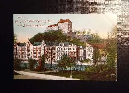 Greiz Blick Nach Dem Oberen Schloß Und Bismarckdenkmal 056 Ga B