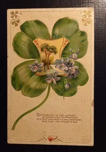 Prägekarte Kleeblatt 650453 Ga E