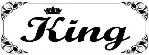 Schild King König Mann Junge Zimmer 27 x 10 Blech od. Holz