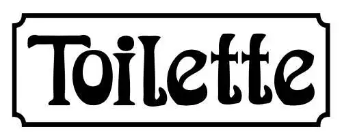 Schild Toilette WC Klo Mann Frau 27 x 10 Blech od. Holz