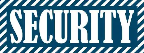 Schild Security Sicherheitsdienst Ordner Kontrolle 27 x 10 Blech od. Holz