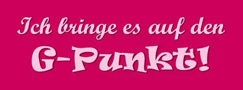 Schild Ich Bringe Es Auf Den G-Punkt Sex Erotik Liebe Paar 27x10 Blech od.Holz