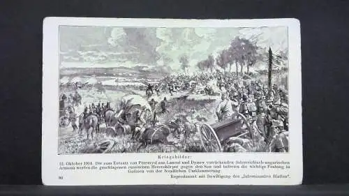 Kriegsbilder 1914 Schlacht mit russischen Truppen Österreichische Armee JW 122