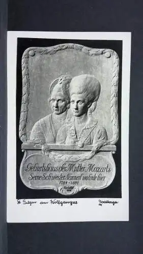 Plakette Geburtshaus Mozart Mutter Wohnhaus Mozart Schwester St Gilgen JW 165574