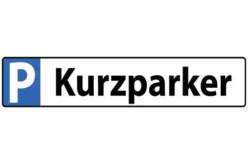 Schild Kurzparker Parkplatz Parken Kurzpark Zone Gast 46 x 10 Blech od. Holz