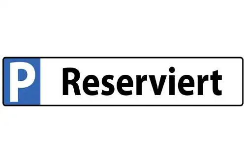 Schild Reserviert Stamm Parkplatz Parken Anwohner Privat 46 x 10 Blech od. Holz