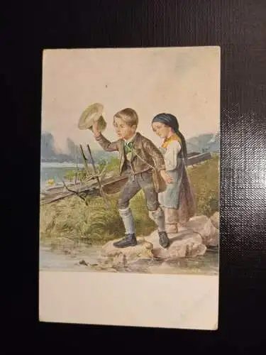 Mädchen und Bub - Glückwunschkarte 402292 gr