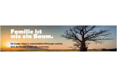 Schild Familie Ist Wie Ein Baum Zweige Wurzeln Ehe Liebe 46 x 10 Blech od. Holz