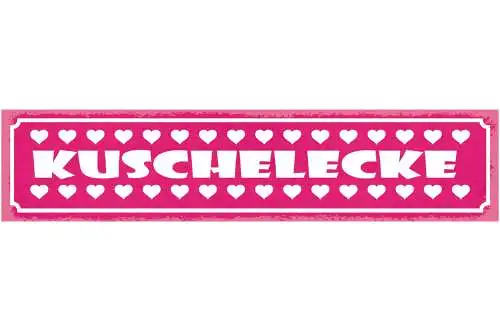 Schild Kuschel Ecke Liebe Liebesnest Bett Romantik Ehe 46 x 10 Blech od. Holz