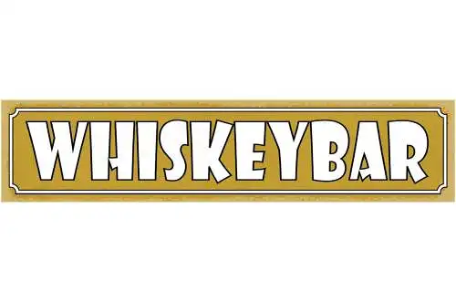 Schild Whiskey Bar Alkohol Spirituosen Glas Flasche 46 x 10 Blech od. Holz