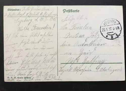 In der Heimat - Frauen verteilen Blumen - Soldaten Militär Krieg 400635 TH
